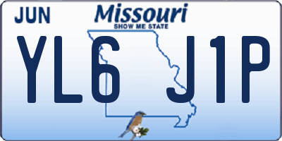 MO license plate YL6J1P