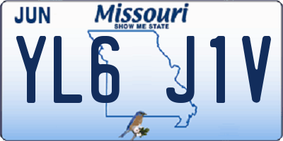 MO license plate YL6J1V