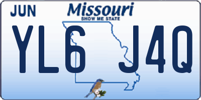 MO license plate YL6J4Q