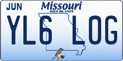 MO license plate YL6L0G