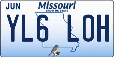MO license plate YL6L0H