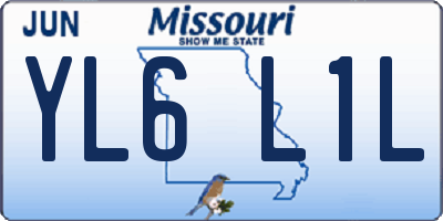 MO license plate YL6L1L