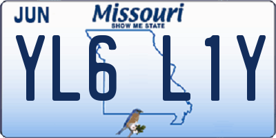 MO license plate YL6L1Y