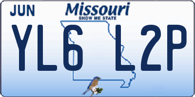 MO license plate YL6L2P