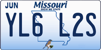 MO license plate YL6L2S