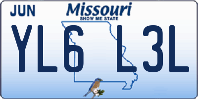 MO license plate YL6L3L