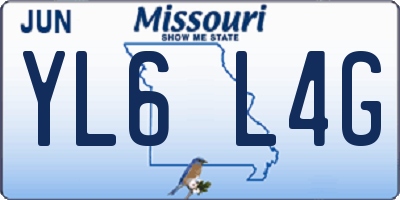MO license plate YL6L4G