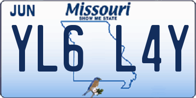 MO license plate YL6L4Y