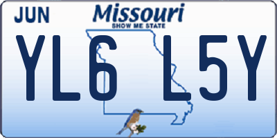 MO license plate YL6L5Y