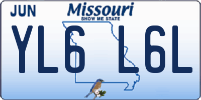 MO license plate YL6L6L