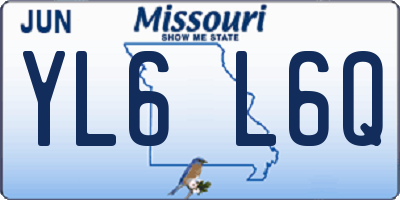 MO license plate YL6L6Q
