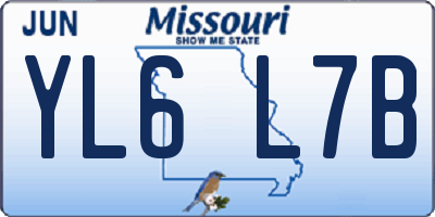 MO license plate YL6L7B