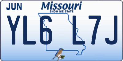 MO license plate YL6L7J