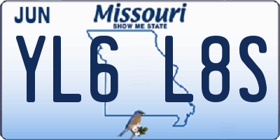 MO license plate YL6L8S