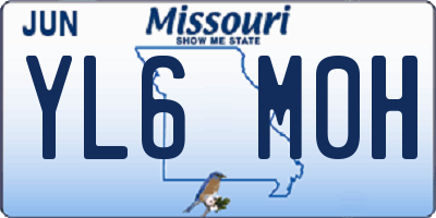 MO license plate YL6M0H