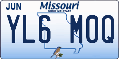 MO license plate YL6M0Q