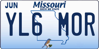 MO license plate YL6M0R
