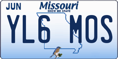 MO license plate YL6M0S