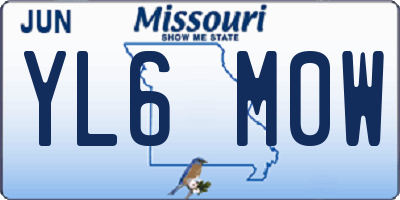MO license plate YL6M0W