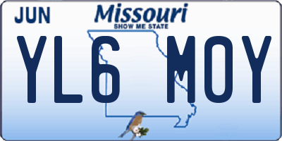 MO license plate YL6M0Y