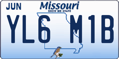 MO license plate YL6M1B