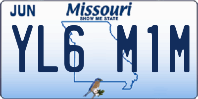 MO license plate YL6M1M