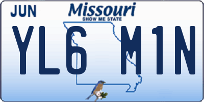 MO license plate YL6M1N