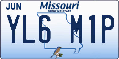 MO license plate YL6M1P