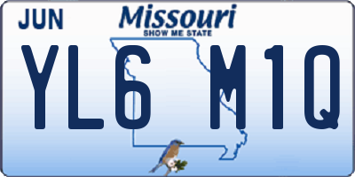 MO license plate YL6M1Q