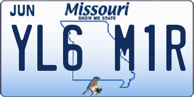 MO license plate YL6M1R