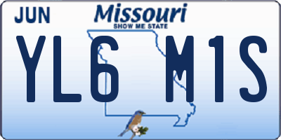 MO license plate YL6M1S