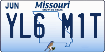 MO license plate YL6M1T