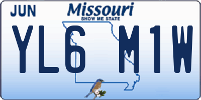 MO license plate YL6M1W