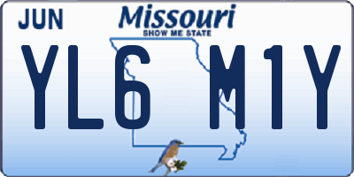 MO license plate YL6M1Y