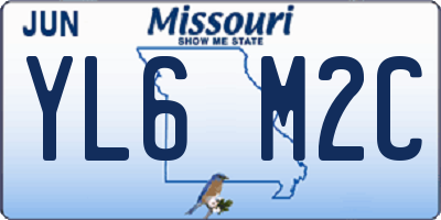MO license plate YL6M2C