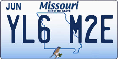 MO license plate YL6M2E