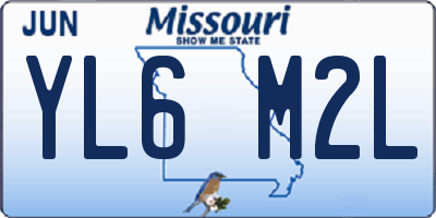 MO license plate YL6M2L