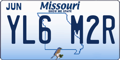 MO license plate YL6M2R