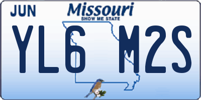 MO license plate YL6M2S