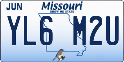 MO license plate YL6M2U