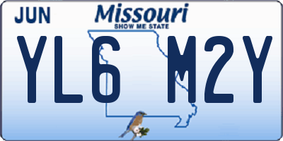 MO license plate YL6M2Y