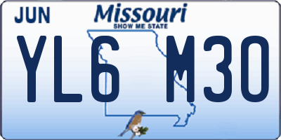 MO license plate YL6M3O