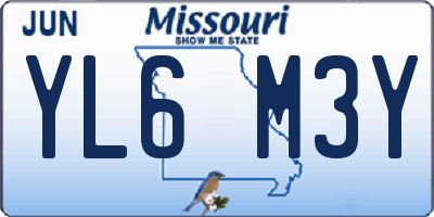 MO license plate YL6M3Y