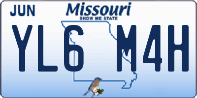 MO license plate YL6M4H