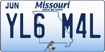 MO license plate YL6M4L