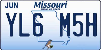 MO license plate YL6M5H