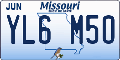 MO license plate YL6M5O