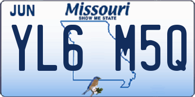 MO license plate YL6M5Q
