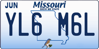 MO license plate YL6M6L