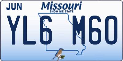 MO license plate YL6M6O